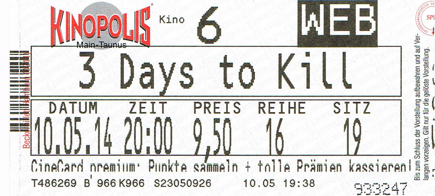 3 Days to Kill (Kino)